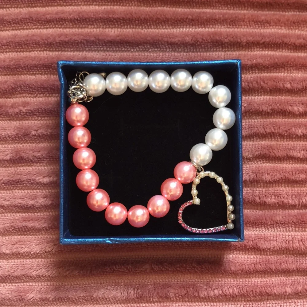 Dog Pearl Necklace (S) Pink & White Necklace for pets